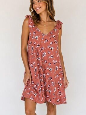 Ivy & Main Pink Floral Swing Dress